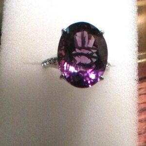 Amethyst Silver Ring